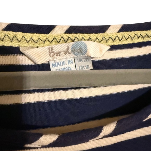 Boden Navy White Striped Tunic Dress Size 16 Classic Spring Minimalist Nautical - Picture 4 of 5